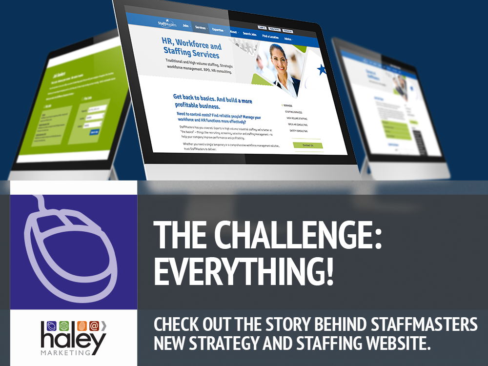 StaffMasters new strategy and staffing website.