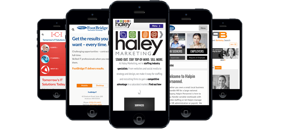 Responsive staffing and recruiting websites