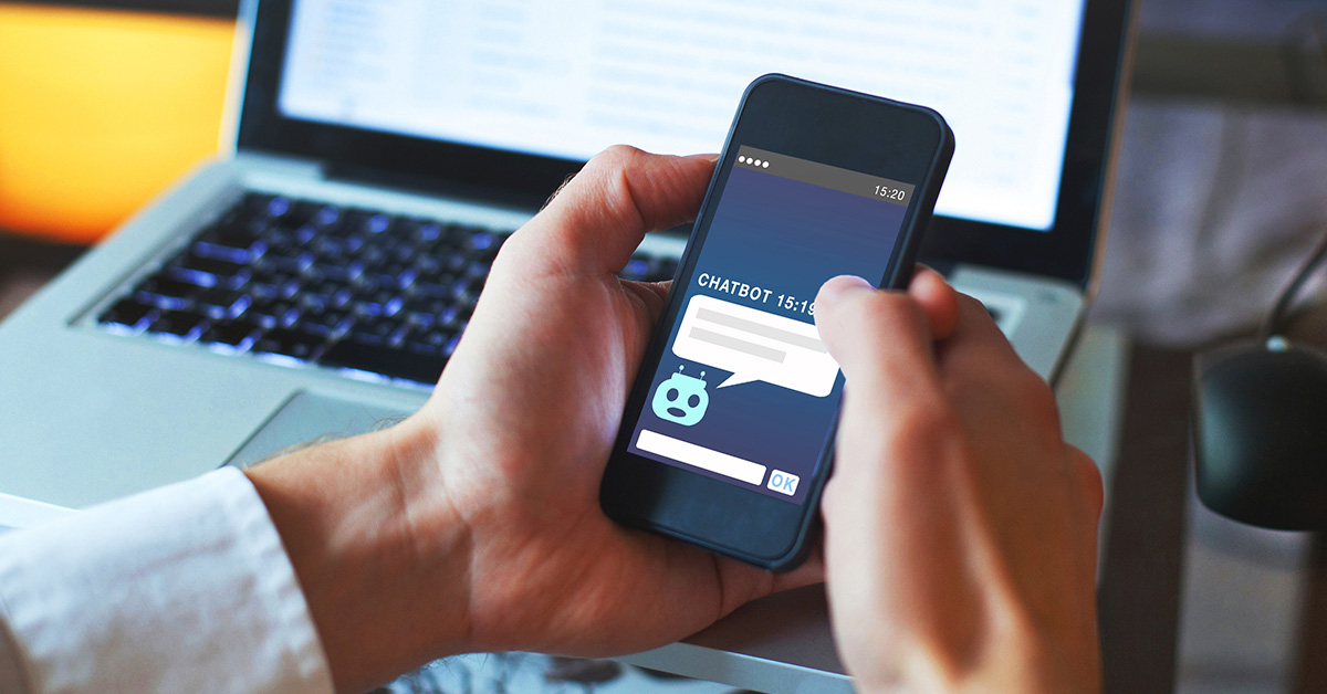 chatbot on mobile device