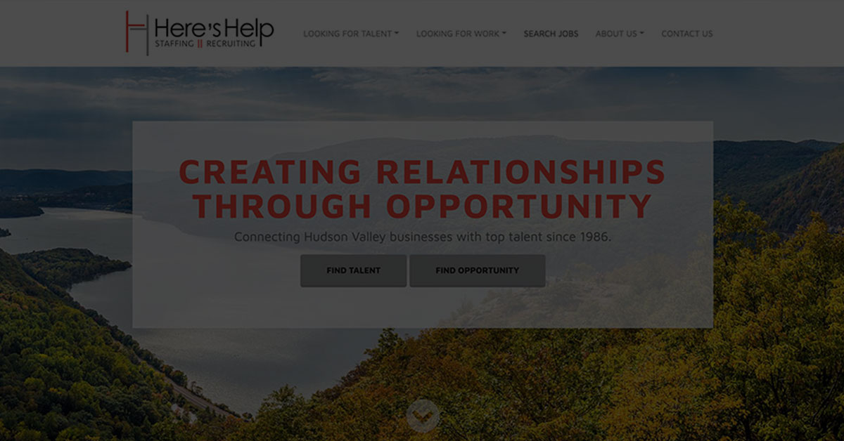 Here's Help Website Screenshot with Overlay