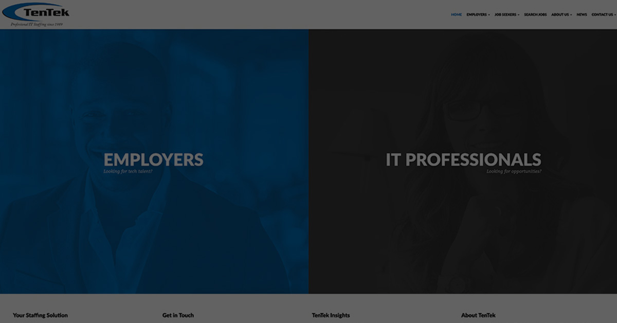 TenTek Website Screenshot