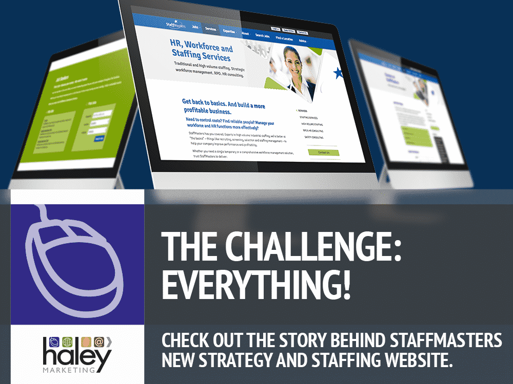 StaffMasters new strategy and staffing website.