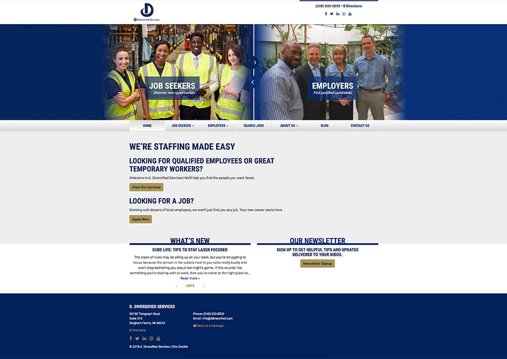 d. Diversified Website