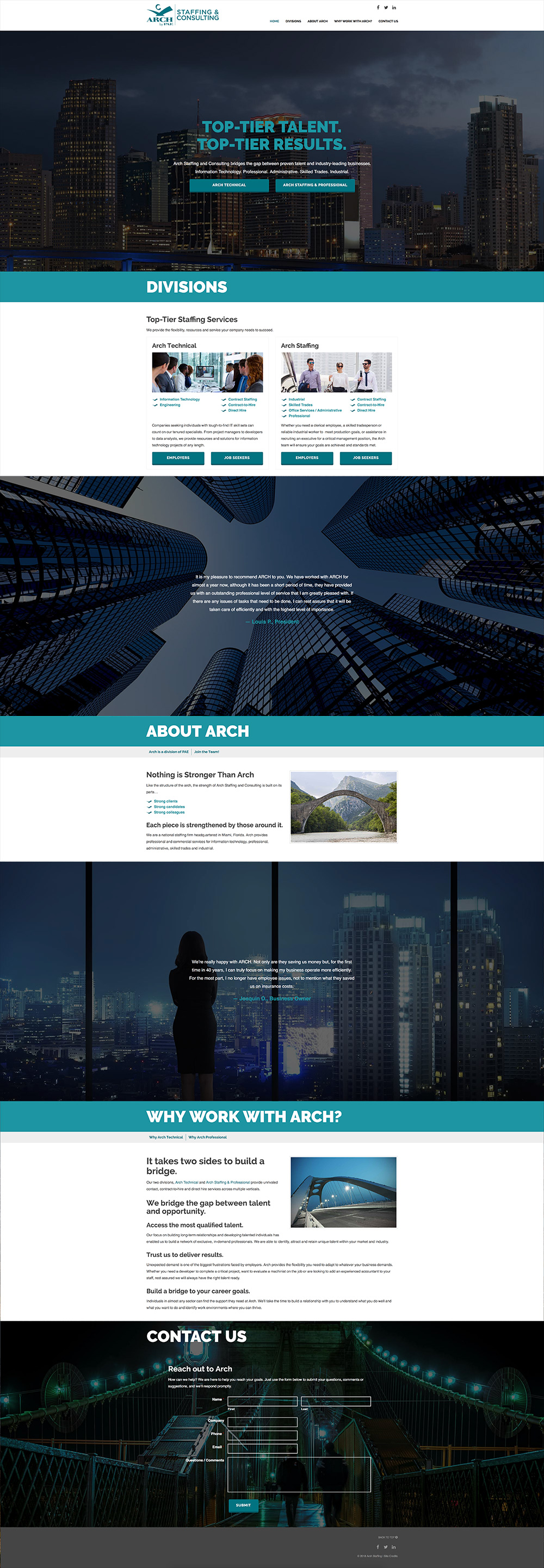 Arch Staffing Website
