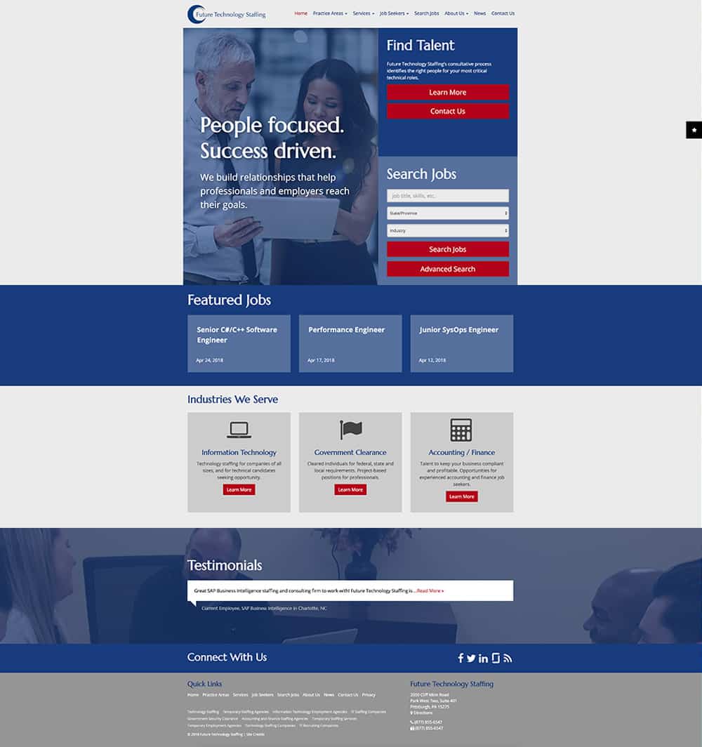 Future Technology Staffing Website