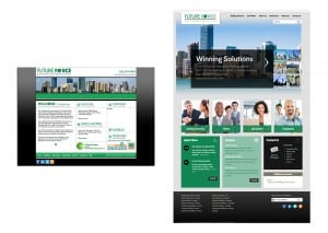 Future Force Personnel Services Website Before and After.
