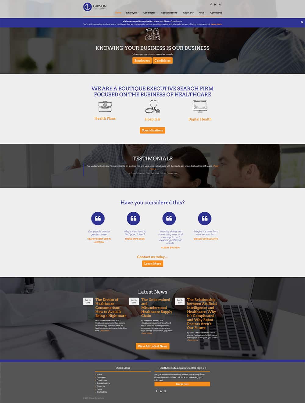 Gibson Consultants Website