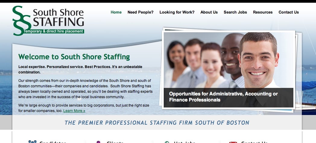 South Shore Staffing Website