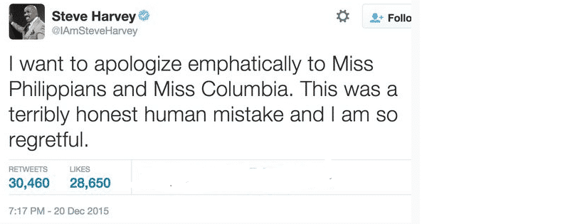 Steve Harvey Tweet