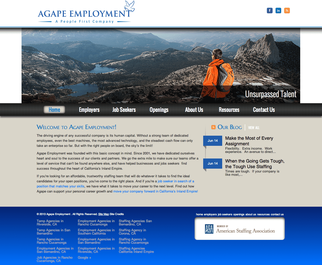 Agape Employment Website