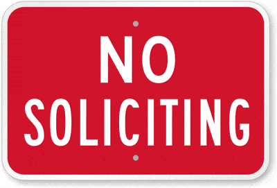 no solicting