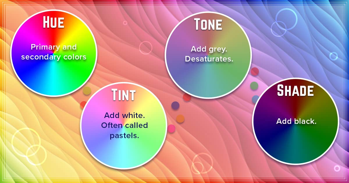 hues shades tints and tones
