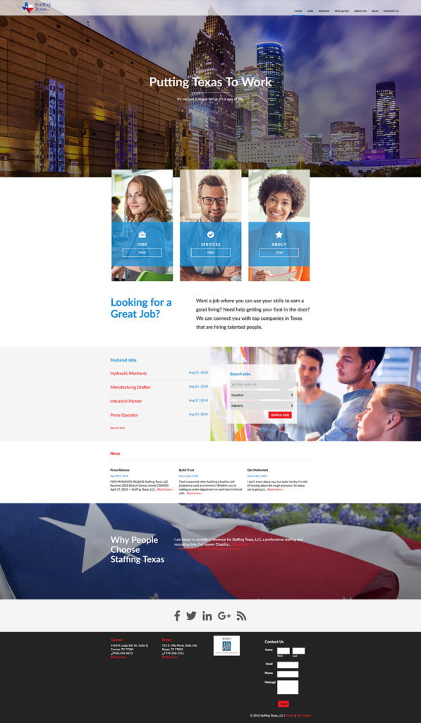 Staffing Texas Website