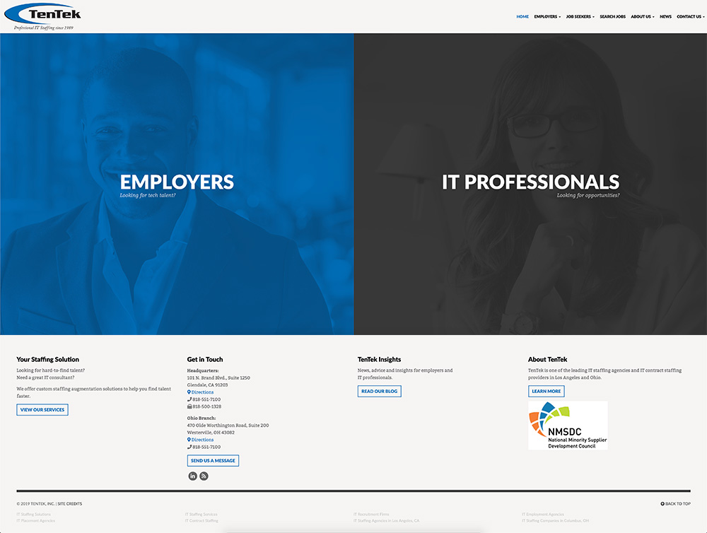 TenTek Website Screenshot