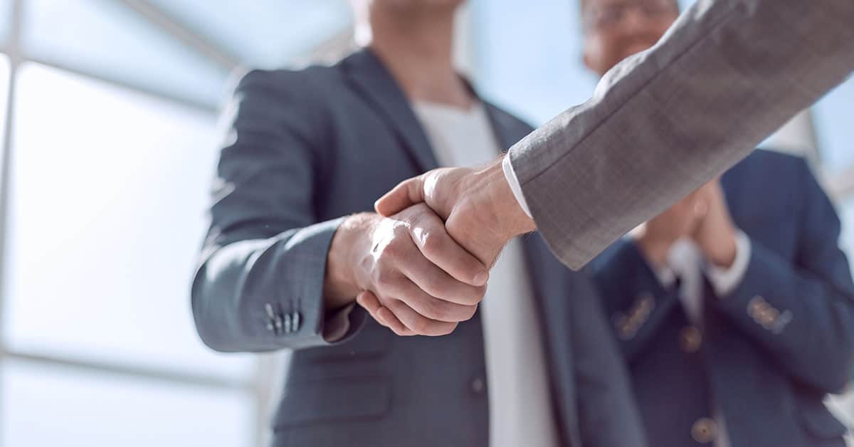 Selling staffing handshake image