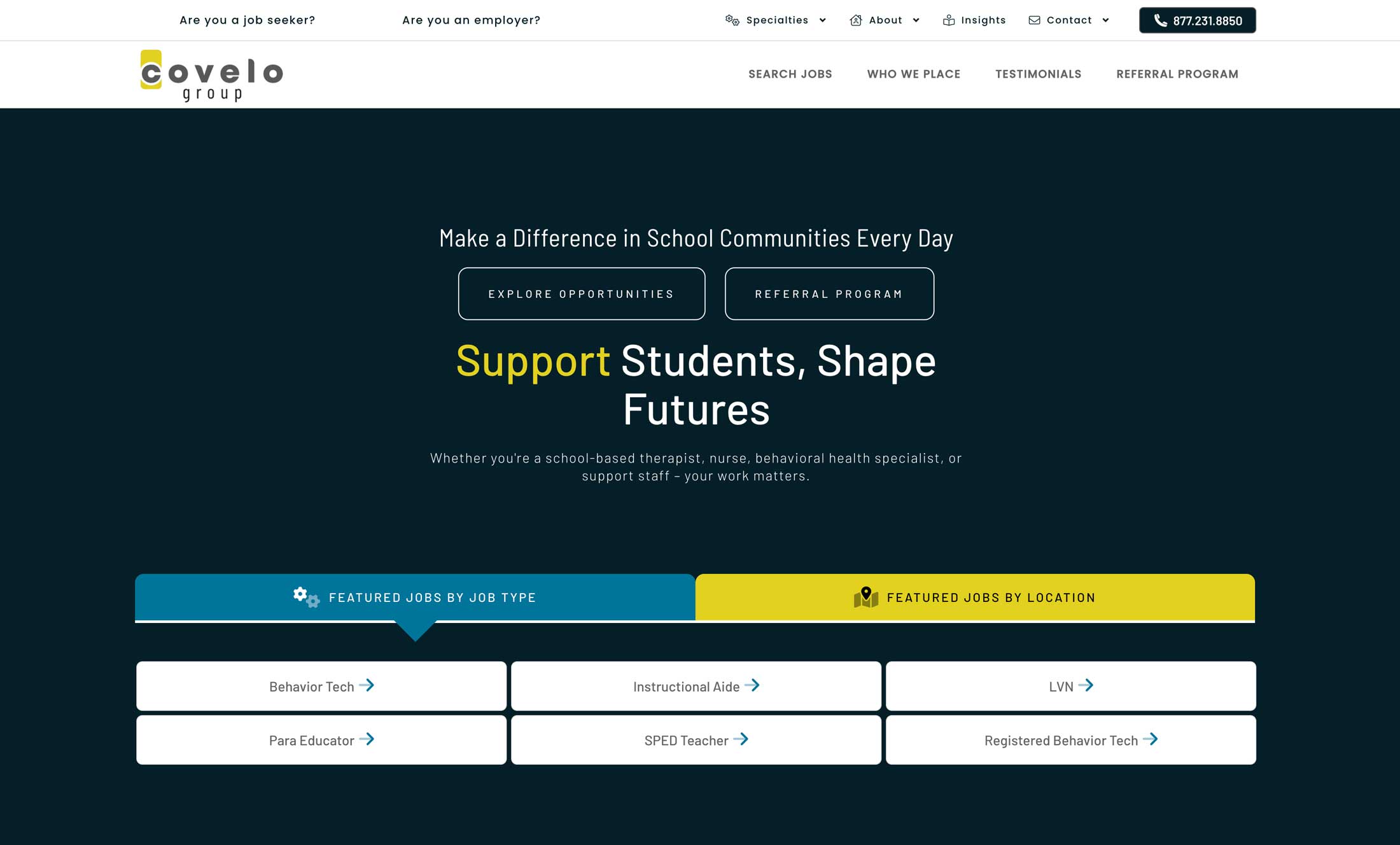 Covelo Group website