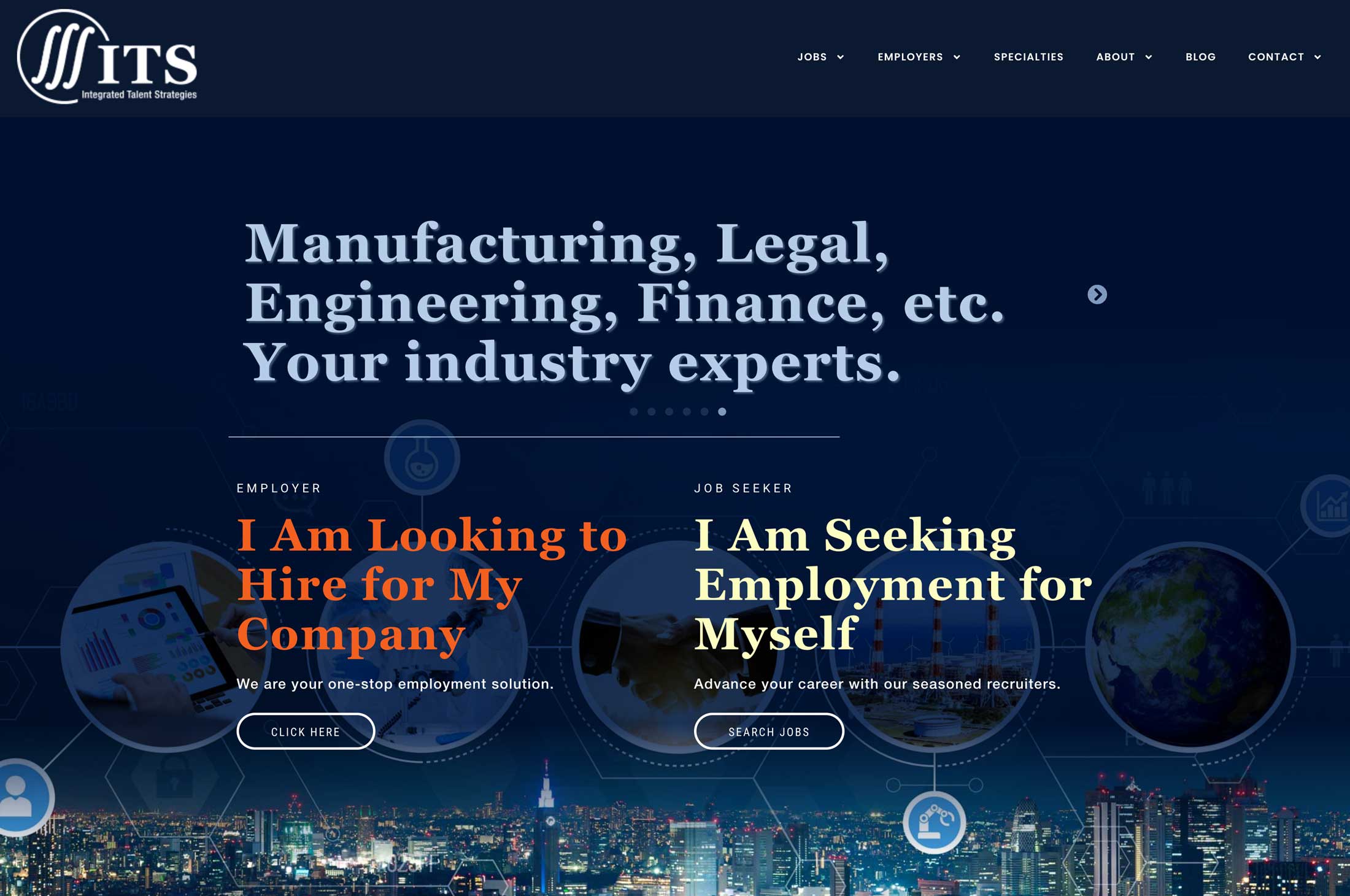 Integrated Talent Strategies website