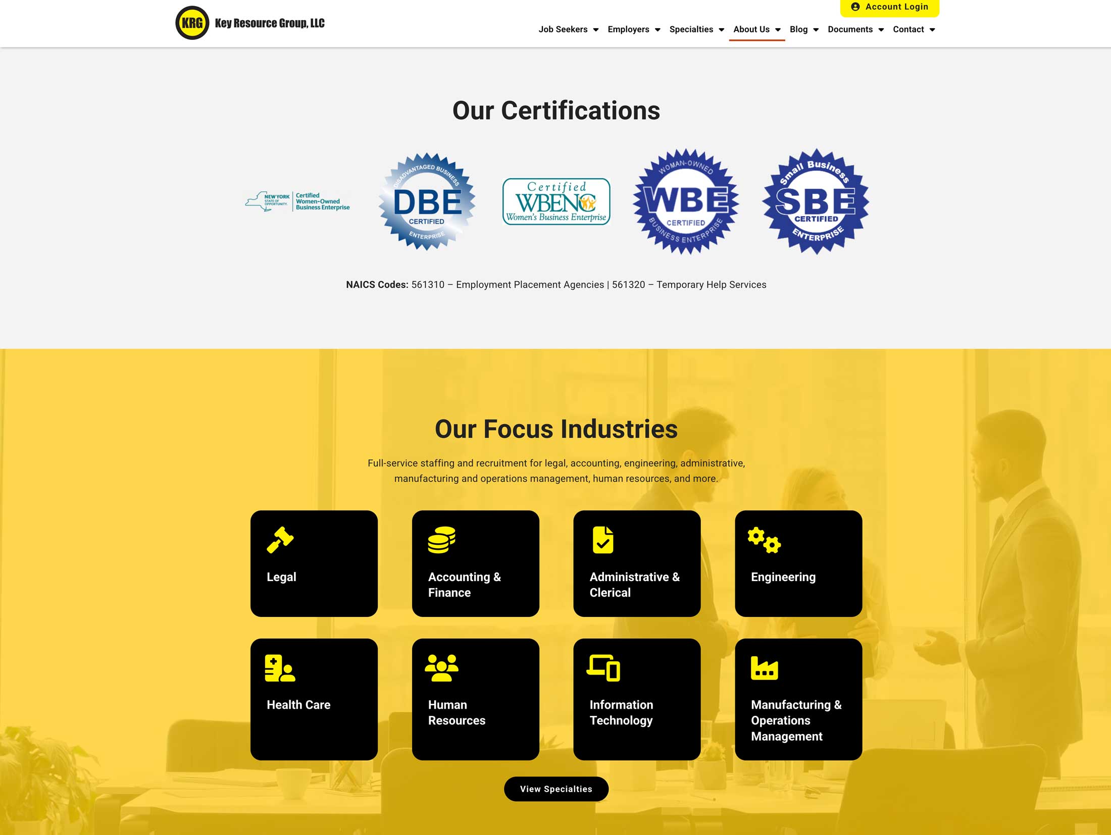 Key Resource Group website
