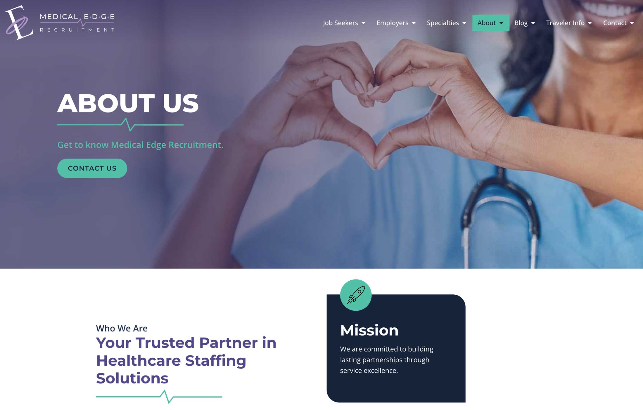 Medical Edge Recruitment website