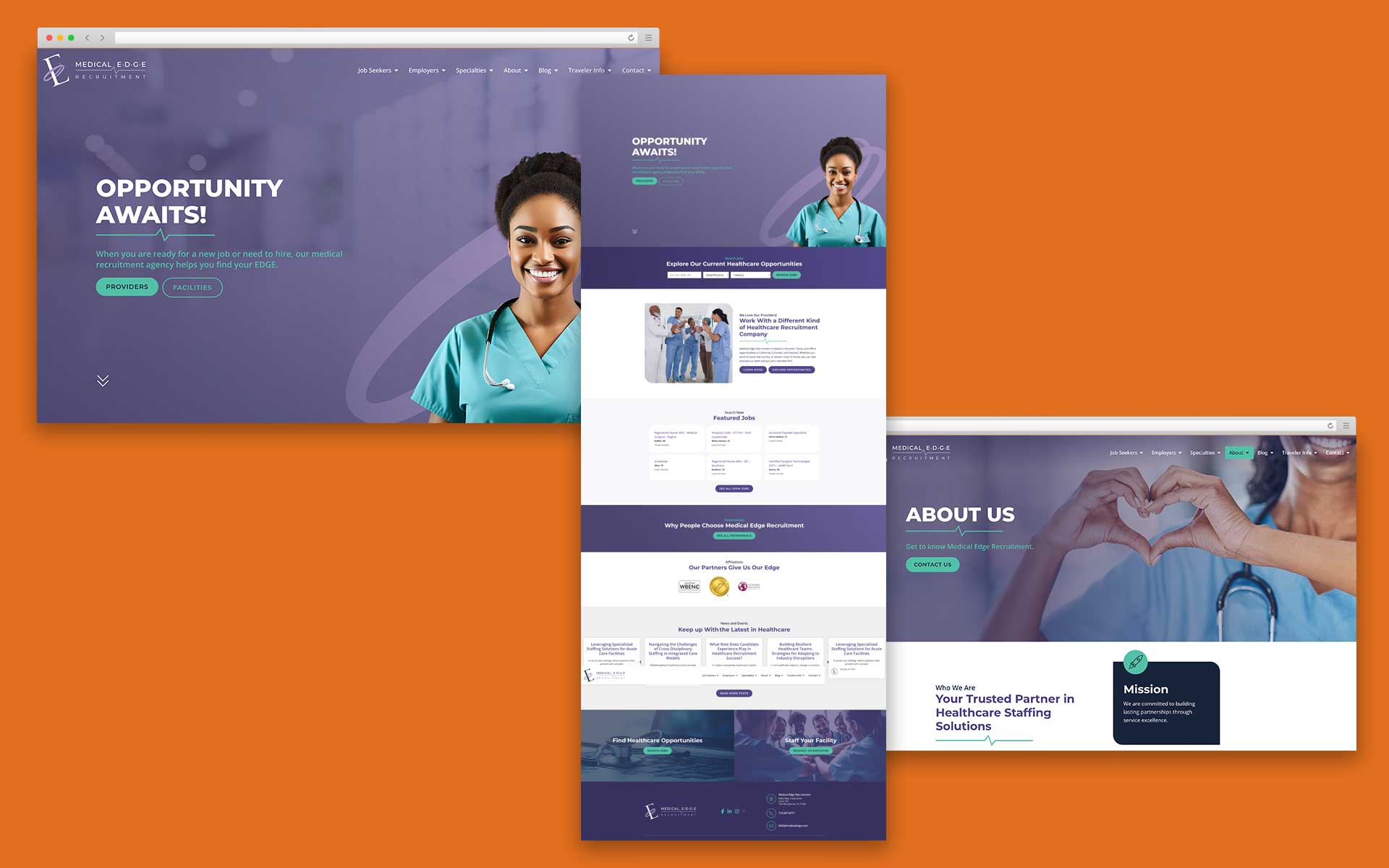 Medical Edge Recruitment website