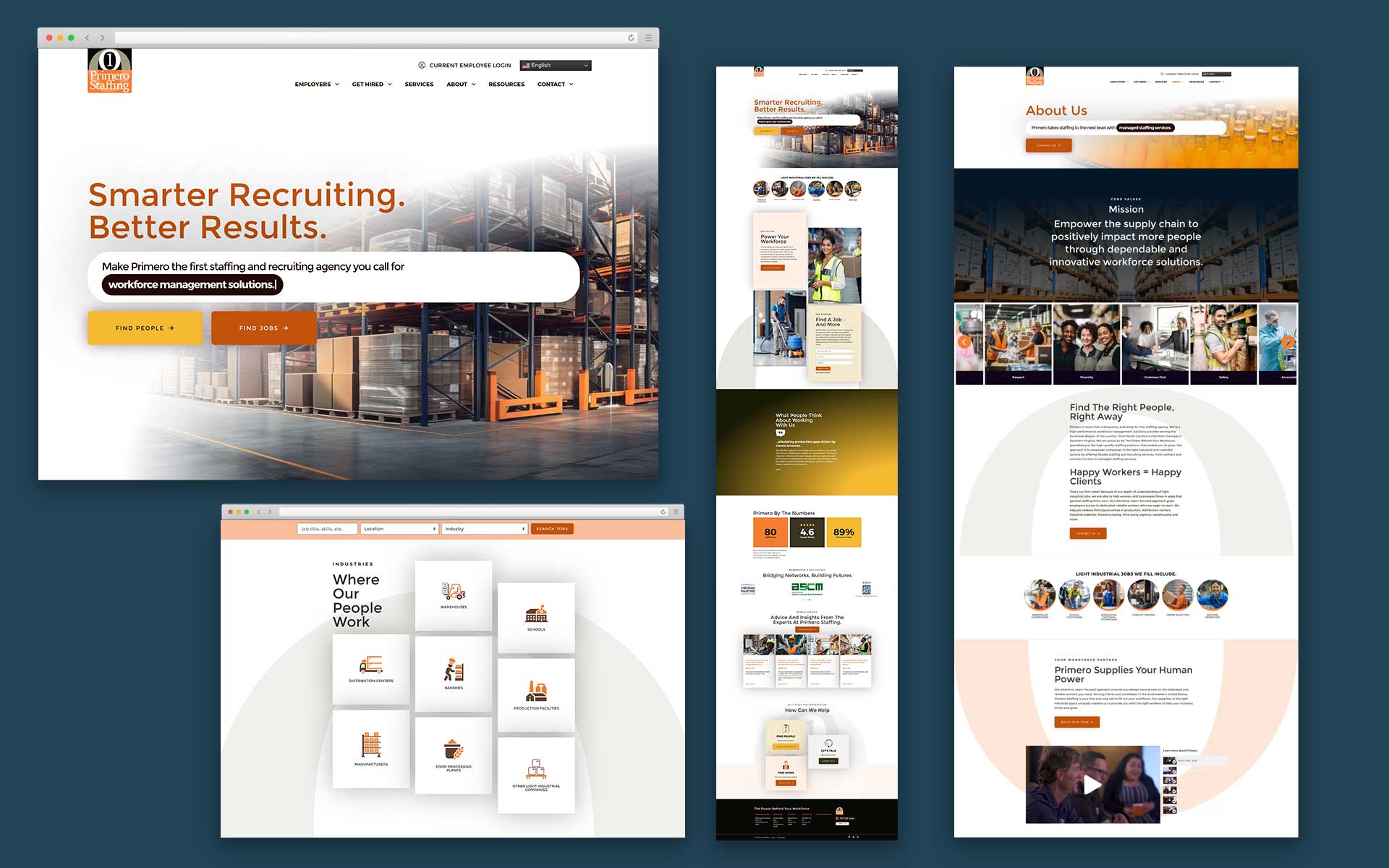 Primero Staffing website