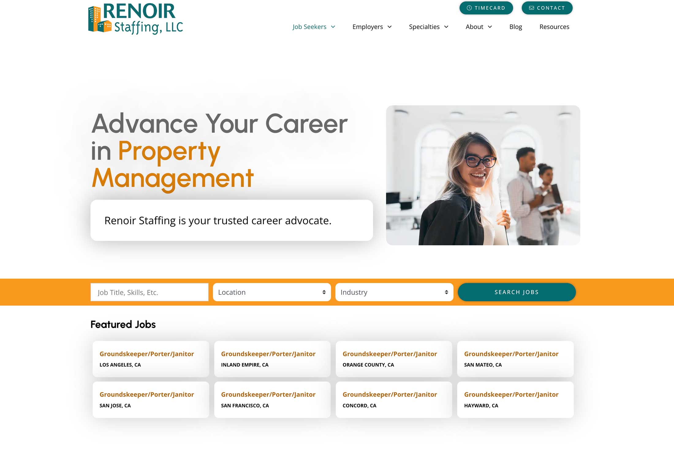 Renoir Staffing website