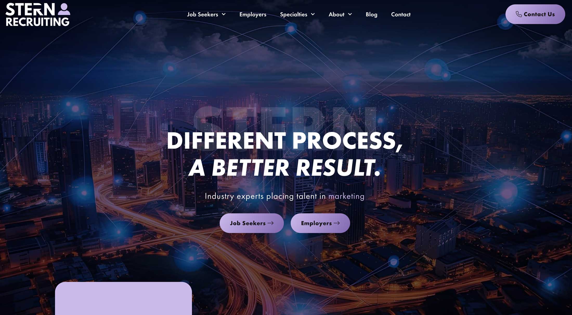 Stern Recruiting website