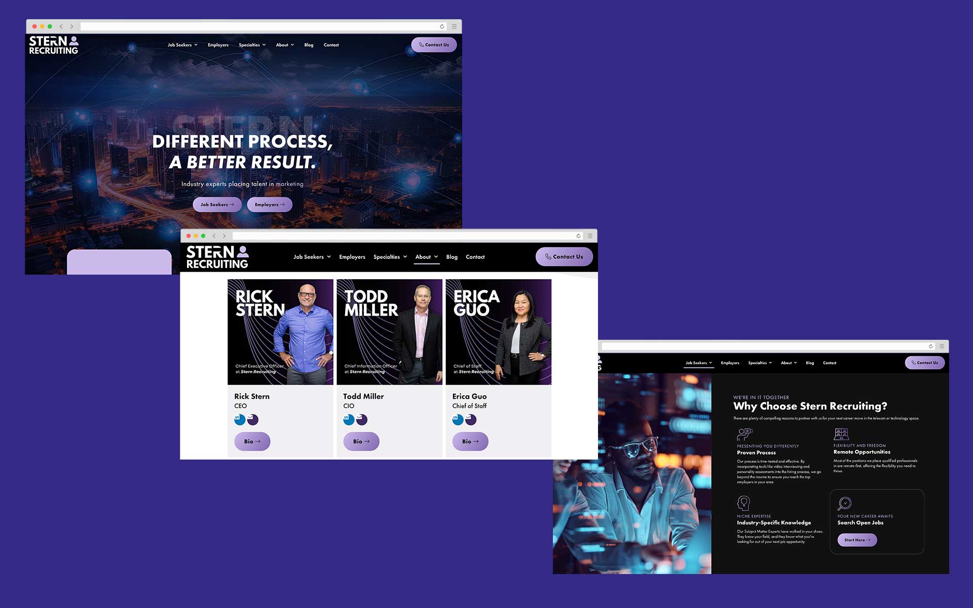 Stern Recruiting website