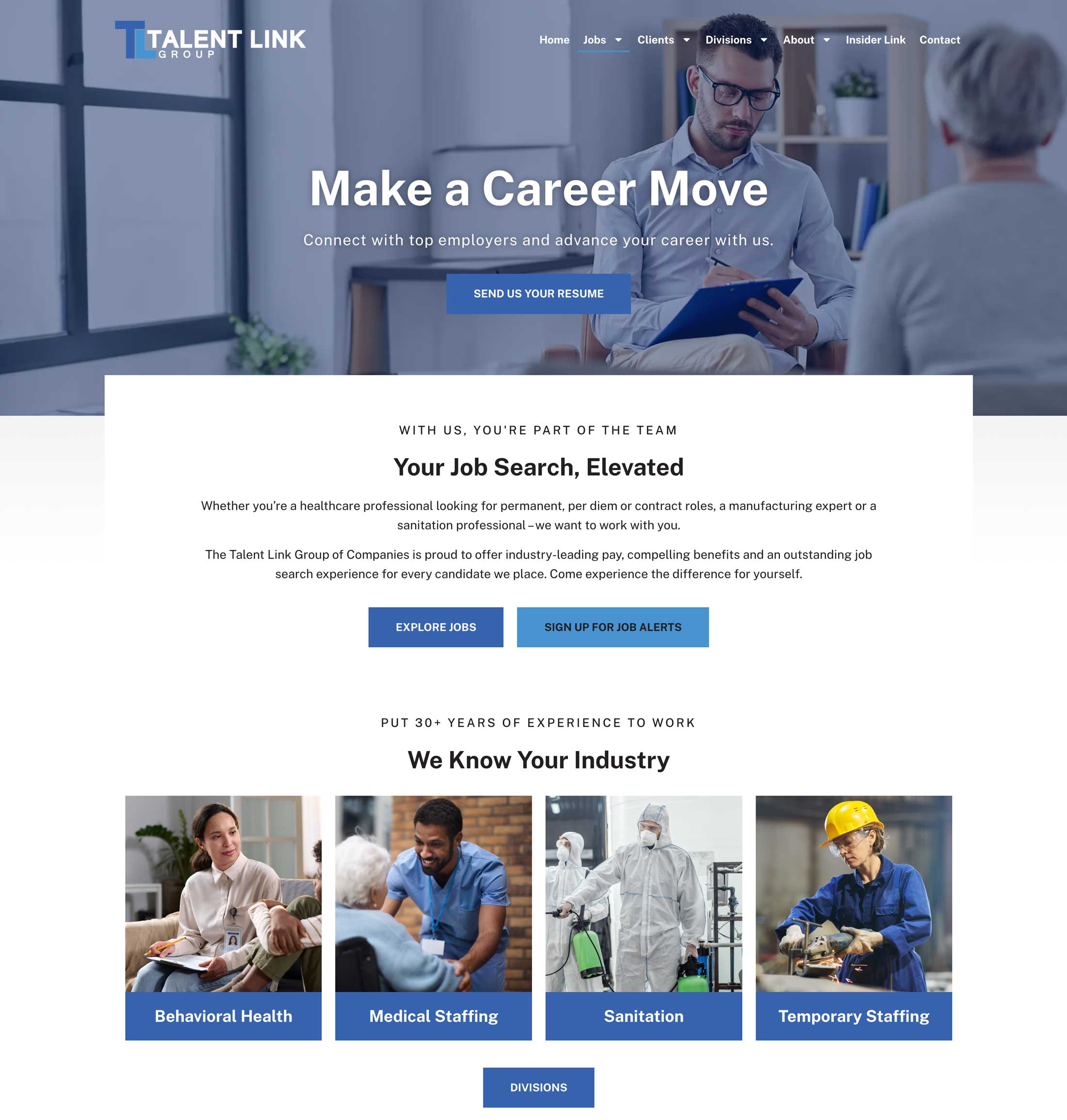 Talent Link Group website